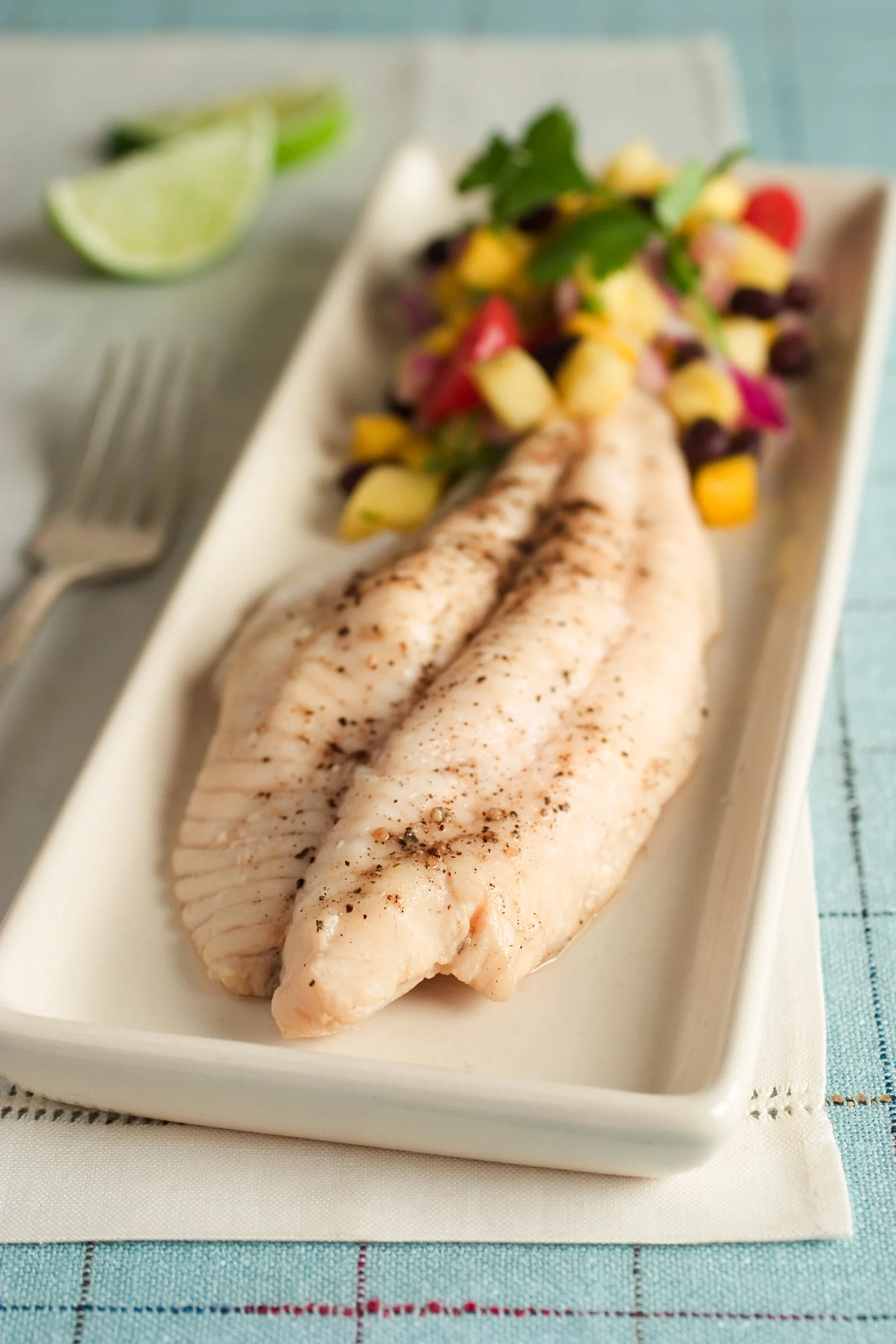 Poached Catfish with Fresh Mango Salsa – TCI