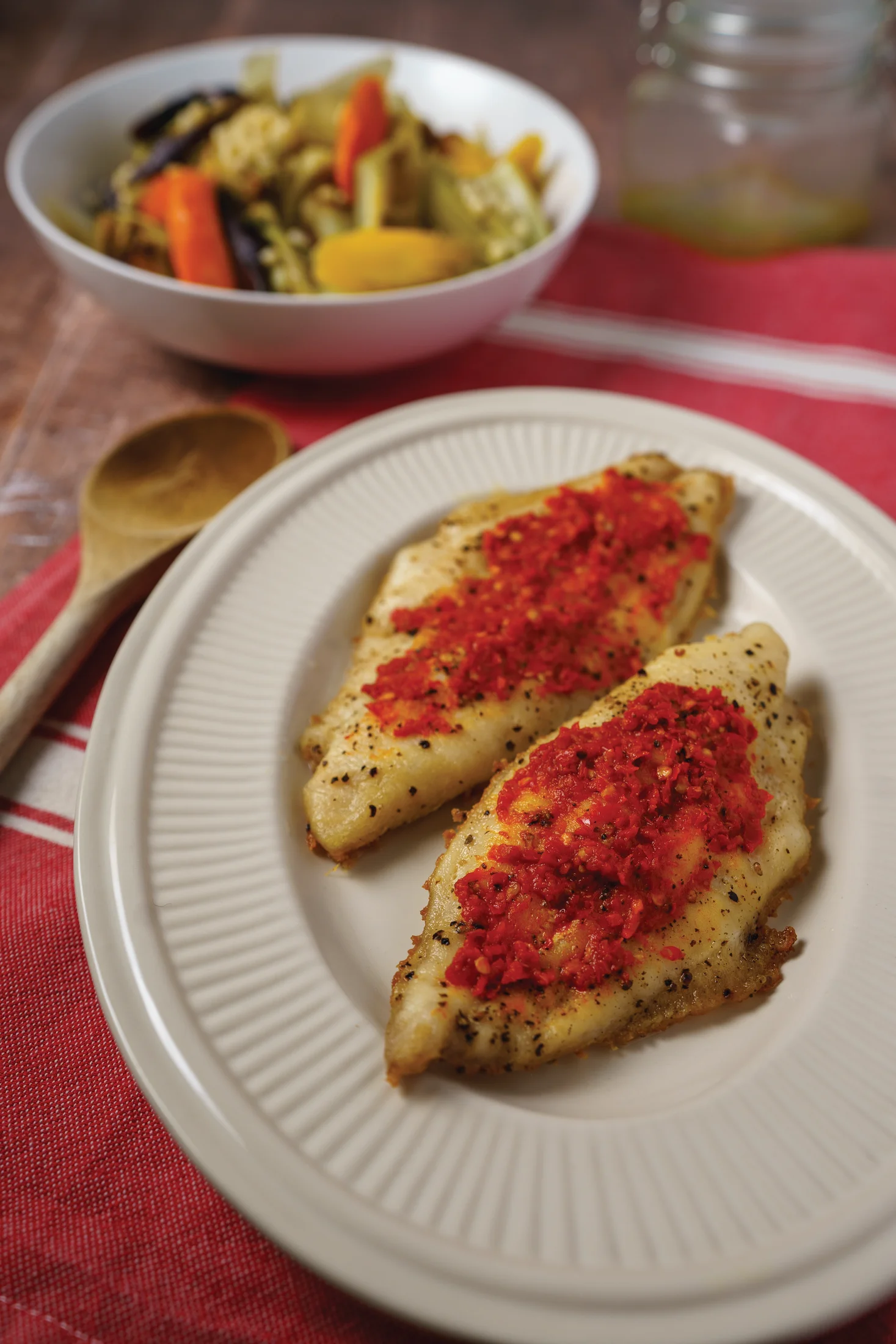 Harissa Catfish with Couscous Salad – TCI